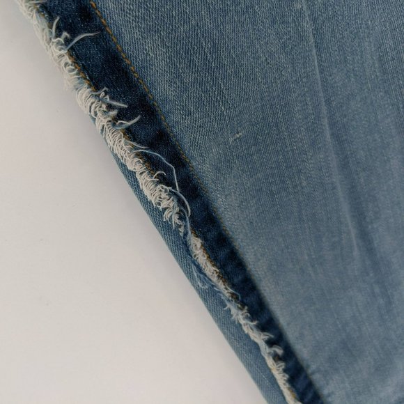 Universal Thread High Rise Skinny Crop Jeans 4 27 R Light Wash Fringe Trim Denim - Picture 10 of 13